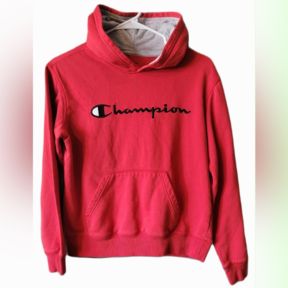 Champion Red Hoodie with Logo